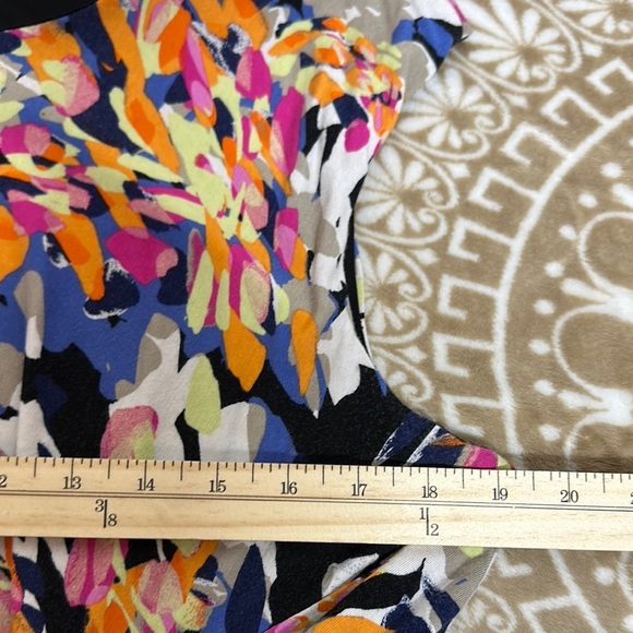 Dana Buchman Abstract Colorful Ruched Midi Sundress - Picture 7 of 10